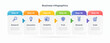 © Ammus19 - Business Infographic with 6 steps for process workflow presentation. Ideal for presenting strategic development or project phases. Perfect for business presentations, corporate reports.