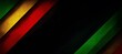 © chaiwat - Black history month banner with red, green and yellow diagonal stripes on dark background. Pan african inspired design symbolizing heritage, unity, equality, cultural pride for awareness campaigns.