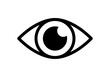© Gabrieuskal - Icono de ojo humano en color negro para conceptos de visión y vigilancia