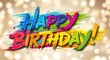 © Nurul - Vibrant happy birthday greeting with colorful text