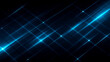 © Wasabi - 黒背景にシャープな水色の光のラインが幾何学的に交差する背景