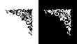 © artbain - Corner vector icon set. frame floral illustration sign collection. vintage symbol. border logo.