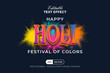 © Mockmenot - Colorful Gradient Text Effect Holi Festival of Colors. Editable Text Effect.