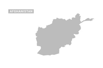  Afghanistan map - Minimal Flat Vector Illustration in Black and Gray, Isolated on White Background, Ideal for Infographics, Educational Use, Reports, and Presentations.