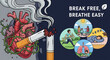 © Malik - Smoking cessation healthy lungs heart freedom breathe easy