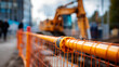 © Kateryna - Protective orange restriction barrier mesh fence at industrial construction site safety perimeter pedestrian protection system construction zone boundary security fencing site