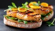 © Design Depot - Delicious grilled chicken burger topped with cheese and cactus figs awaits