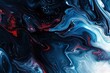 © JIALU - Abstract fluid art blue black red elegant swirling shapes modern artistic expression highresolution