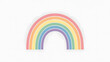 © Ria - Soft Pastel Rainbow Arch on White Background - Hopeful, Dreamy, Sky Symbol