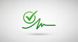 © Attaul - Green checkmark symbol with signature line on white background approval and confirmation concept