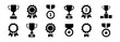 © Adit - Award Trophy icon set. Winner icon collection. Award symbol collection. Vector silhouettes of Trophies and Winner Medals.