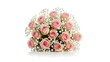 © Rahima - Elegant bouquet of blush roses arranged with delicate baby's breath flowers.