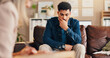 © WesJVR/peopleimages.com - Clipboard, stress and therapist with man in office with checklist for mental health evaluation. Life coach, patient information and psychologist with male person for support on ptsd, sad or anxiety.