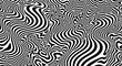 © Avra - Abstract black and white wavy lines pattern viewed from directly above, creating a dynamic graphic illustration