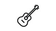 © mas - A simple outline drawing of a stringed instrument, angled on a white backdrop