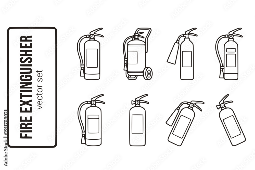 Fire Protection Devices Icon Fire Extinguisher Fire-Safety Safety-Equipment Fire-Protection ...
