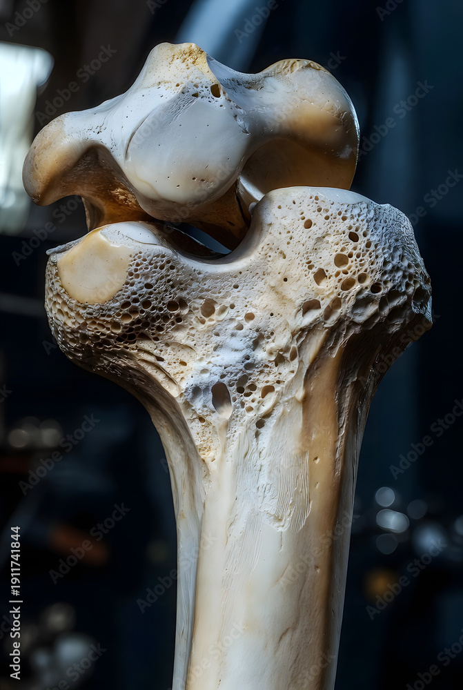 Tibia Up Close Stock-Foto „Hyper-Realistic Macro of Human Knee Joint Anatomy – Femur ...