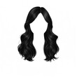 © Rawpixel.com - Long wavy black hairstyle illustration.
