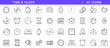 © TMvectorart - Time icons set. Time and clock icons in line style. Editable web icons timer, watch, speed, calendar, alarm clock, date and time management. Vector illustration.