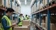 © Flatlay Pro - Warehouse Worker Scanning Packages for Inventory
