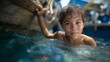 © Tania - A kid snorkeling around a boat, exploring the water beneath while discovering the relationship between boats and marine ecosystems, promoting awareness of water safety and the importance of nature.