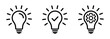 © MKIN - Innovation icons with light bulb. Transparent PNG and vector