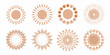 © Kabita - Collection of abstract sunburst and floral shaped design elements