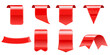 © Kabita - Collection of glossy red ribbon banners in various shapes and orientations