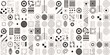© Kabita - Abstract geometric patterns a collection of circles squares and lines