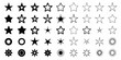© Kabita - Collection of various black and white star and circle shaped icons