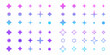 © Kabita - Assorted sparkling star and dot shapes in shades of blue and purple