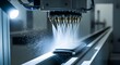 © Dika - Automated industrial spray coating machine applying liquid onto a product on a conveyor belt