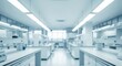 © MDNOYON - A laboratory with white counters and fluorescent lighting