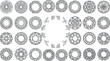 © MAHDIHASAN - Vector Set of Detailed Geometric Mandalas, Ornamental Circular Frames, and Ethnic Round Border Elements for Yoga, Meditation and Creative Branding