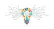© Zona - Innovative AI technology and digital solutions, symbolizing creativity and future progress, connecting ideas through a bright lightbulb