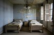 © Jaume - Bedroom with two wooden beds inside an old, abandoned house