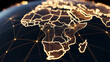 © Maruf - Glowing connections map of Africa with modern network lines and dots