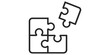 © hossain - A 3D illustration of a metal lock and key with a chain symbolizes a business strategy where teamwork and the right connection solve a puzzle to find the missing piece of a success concept