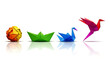 © creative - Success transformation and Transform to succeed or improving concept and leadership in business through innovation and evolution with paper origami changed for the better.