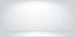 © Muis - White grey studio room. Limbo light background. Abstract 3d gradient backdrop for product presentation. Minimal wall scene spotlight. Showcase, promotion display.