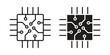 © jota - Microchip icon symbol vector illustration on white background. Flat design.