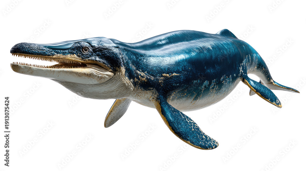 Ancient Ocean Predator: A detailed model of a Mosasaurus, a formidable ...