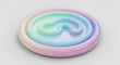 © MSTNAZMUN - A vibrant and colorful circular object with a swirling pattern of blue and pink hues