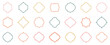 © ALL IN ONE STUDIO 🌍 - islamic vintage shapes. lines frames ornate, badges, labels set. islamic shape illustration design blank islamic shape template frames. Elegant Islamic frame shape. Vector design Set.