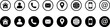 © vector artist - Contact icon set for brand identity