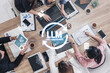 © InfiniteFlow - Collaborative Business Meeting on Large Language Model Development with Diverse Team Analyzing Data and Generating Insights at a Modern Workspace Quark.