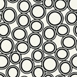 © Curly_Pat - Vector seamless pattern. Free form organic shapes. Stylish smooth elements. Natural organic rings. Hand made abstract background. Can be used as swatch. Monochrome creative print.