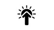 © ana - Vector illustration of bright up arrow icon symbol for increase brightness or light level on a transparent background