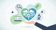© Dreamy - Healthcare technology and medical innovation represented by a caduceus symbol in a heart