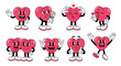 © imran - Assorted cartoon hearts with various facial expressions and gestures, showcasing diverse emotions and actions in a playful illustration.